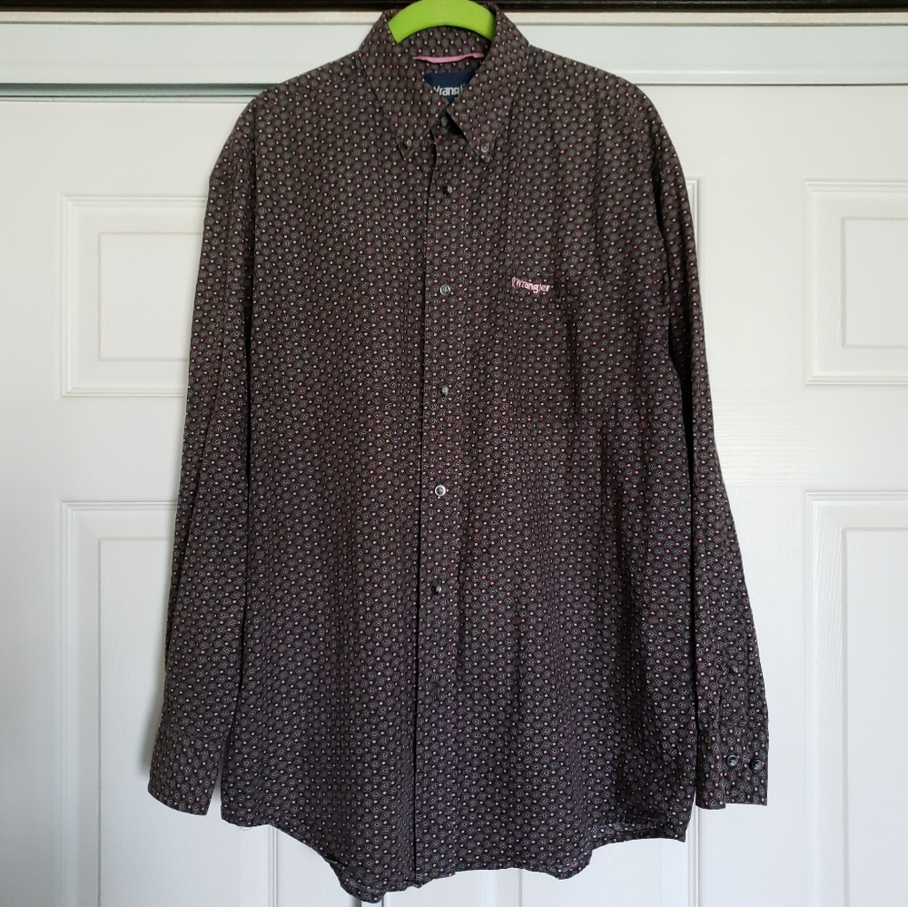 Wrangler Tough Enough to Wear Pink Western Shirt